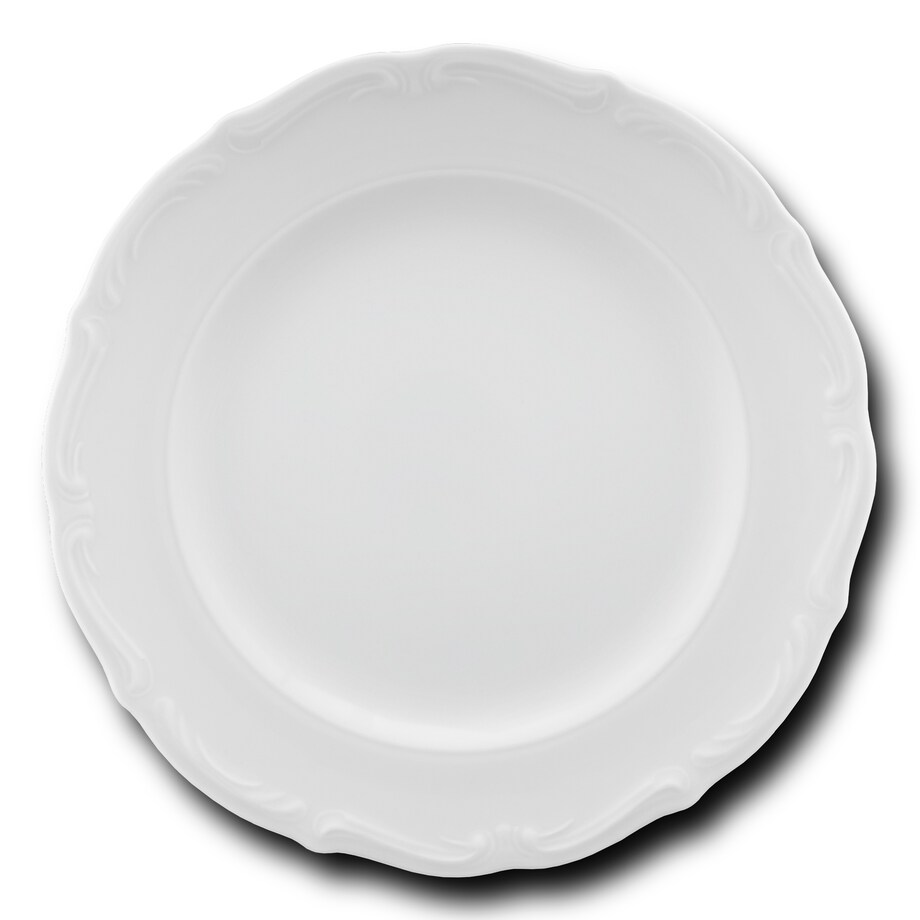 Talerz płytki 25 cm Maria Teresa biała C001