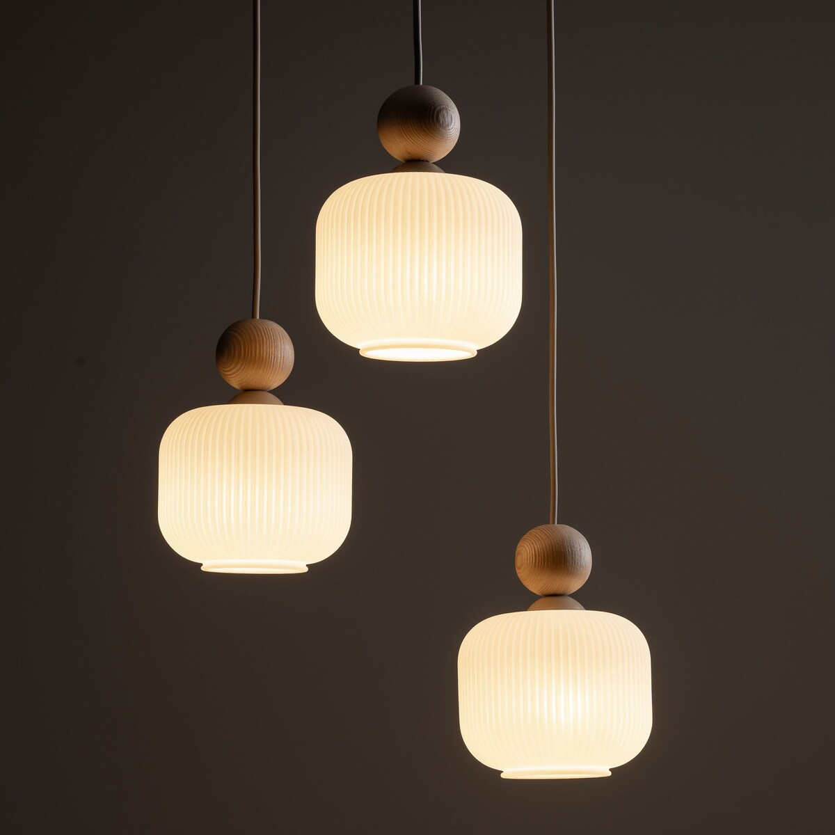 Lampa wisząca TK Lighting BALLO 11050 3xE14 Sabia/Biały regulowana wysokość metal szkło 35 cm