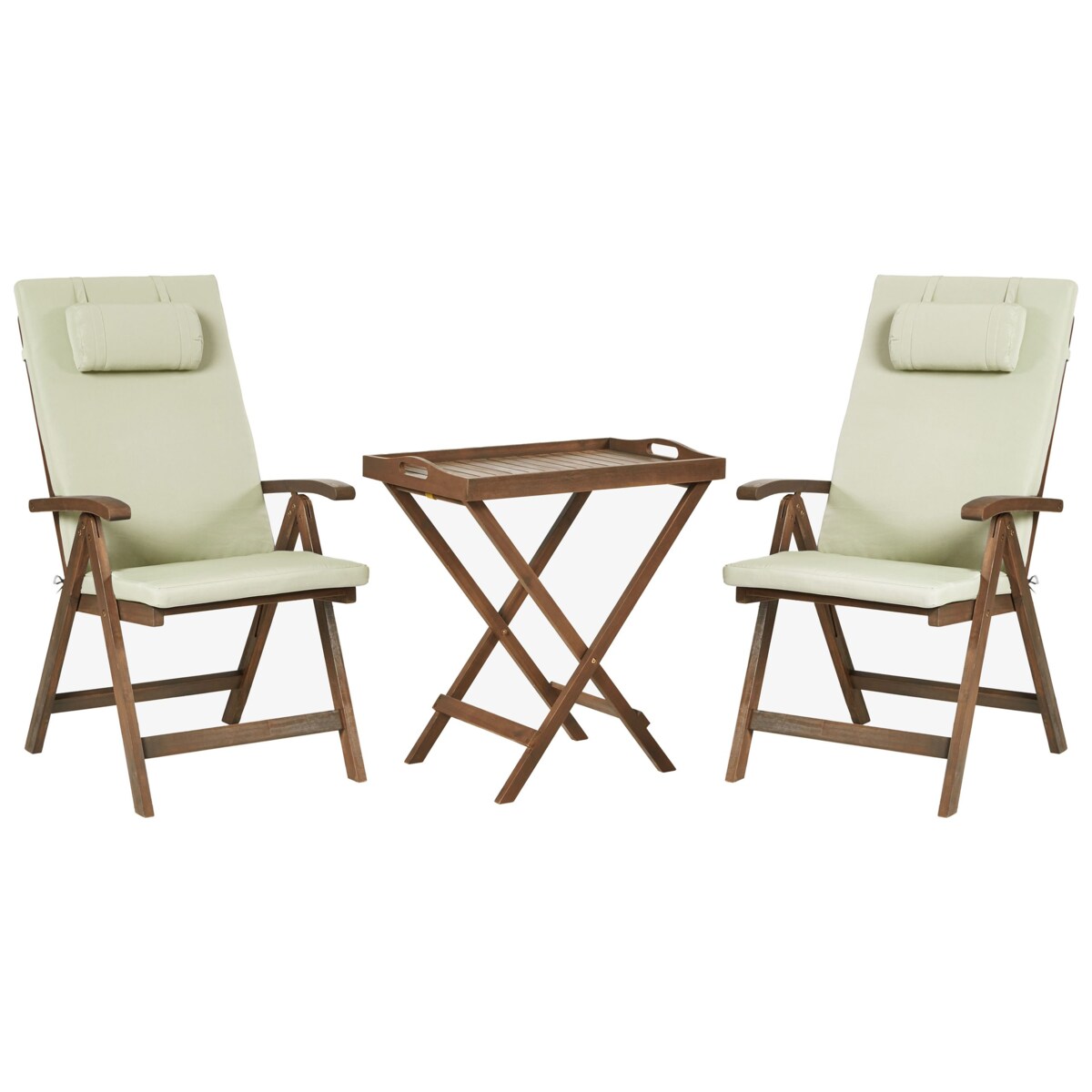 Zestaw mebli balkonowych AMANTEA PREMIUM Drewno akacjowe Zielony