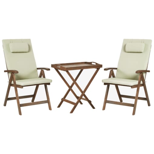 Zestaw mebli balkonowych AMANTEA PREMIUM Drewno akacjowe Zielony