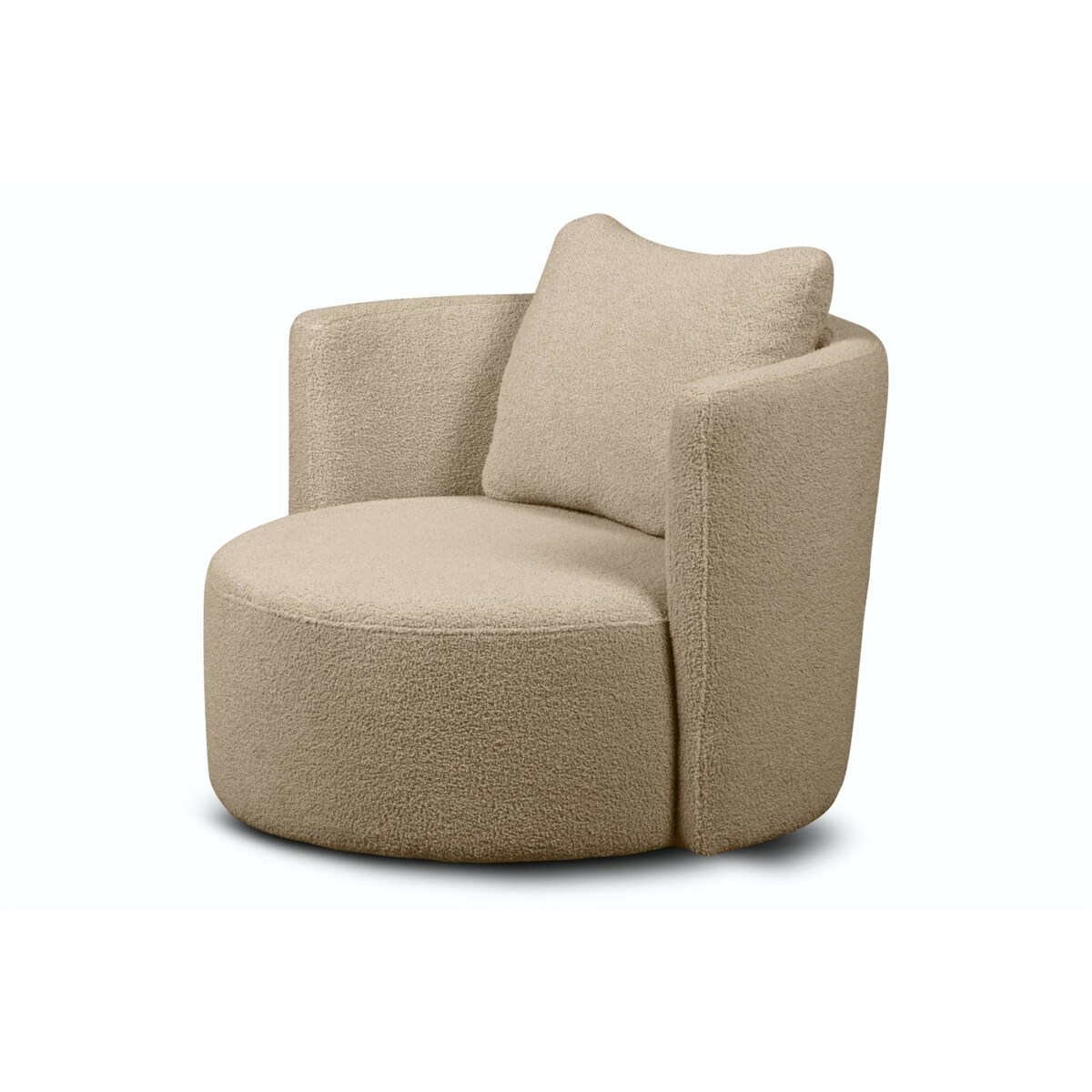 KONSIMO RAGGI Fotel obrotowy baranek beżowy