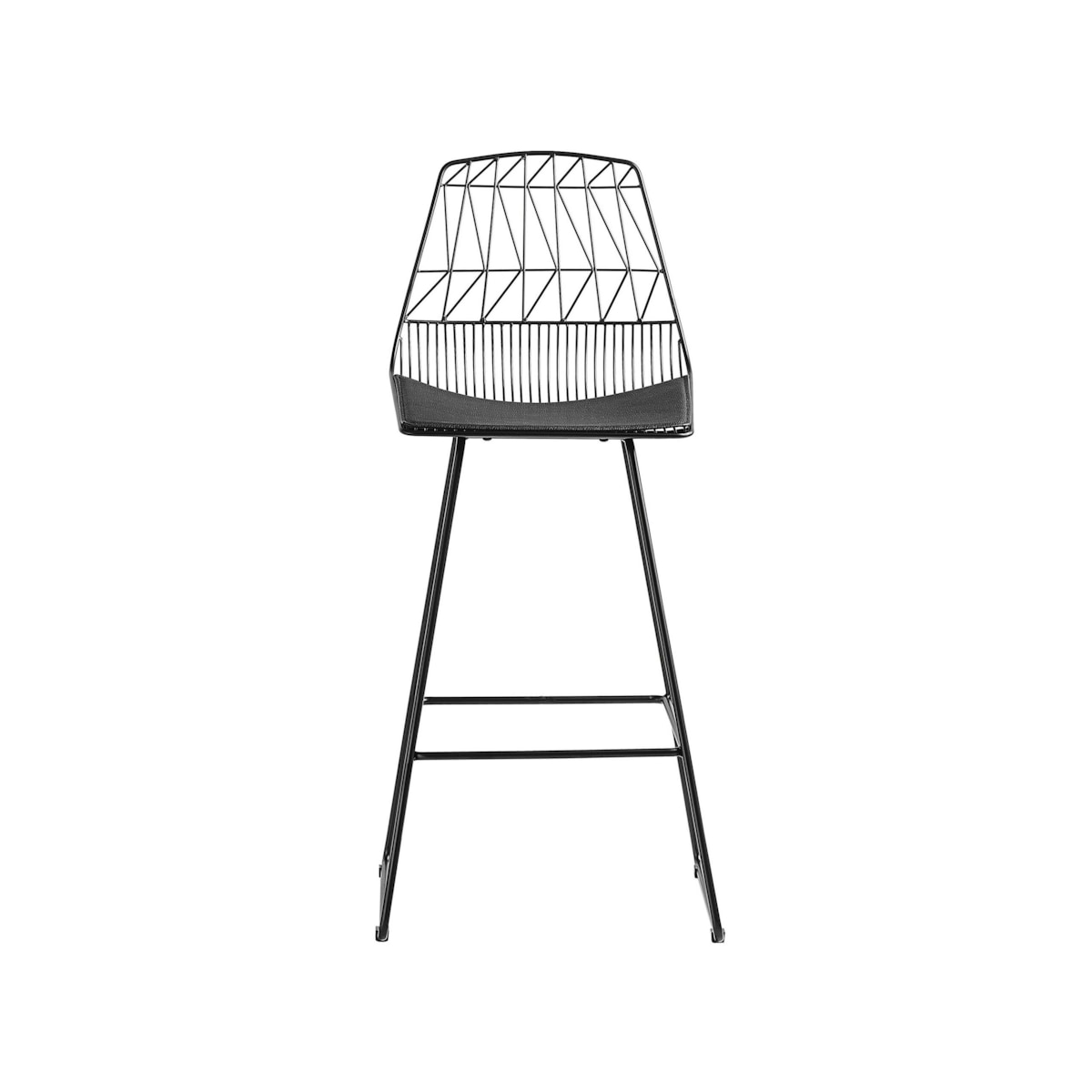 Zestaw 2 krzeseł barowych metalowy czarny PRESTON