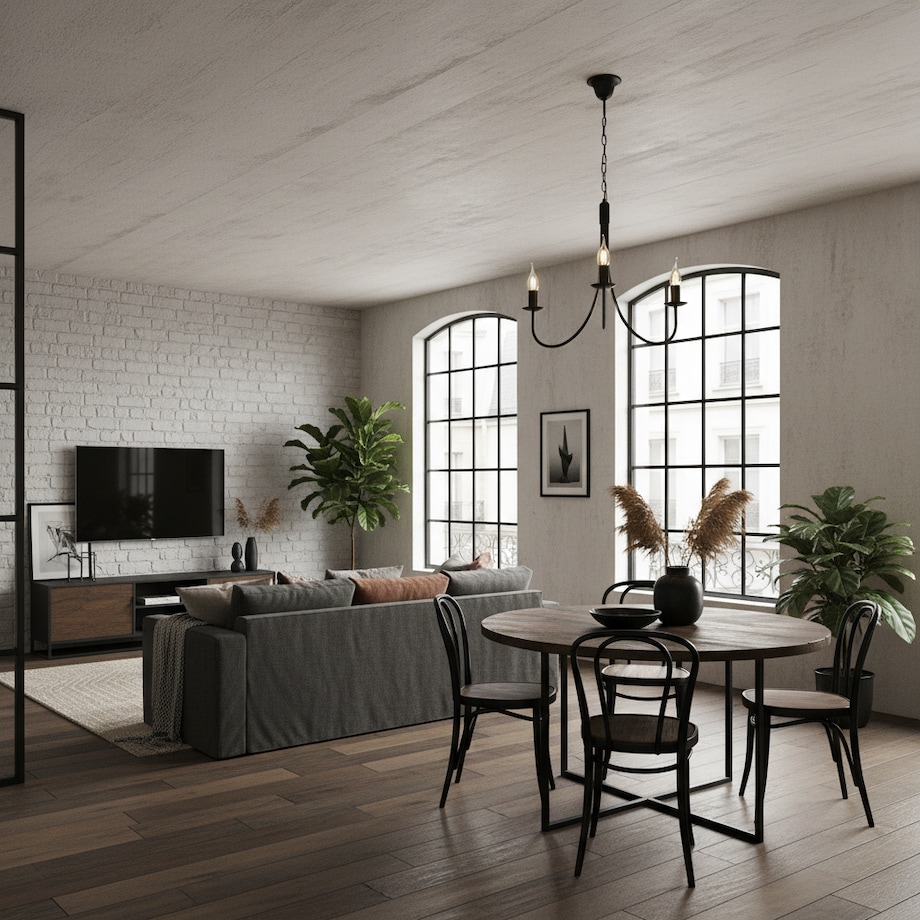 czarna lampa wisząca sufitowa 3 punktowa edylit loft do salonu
