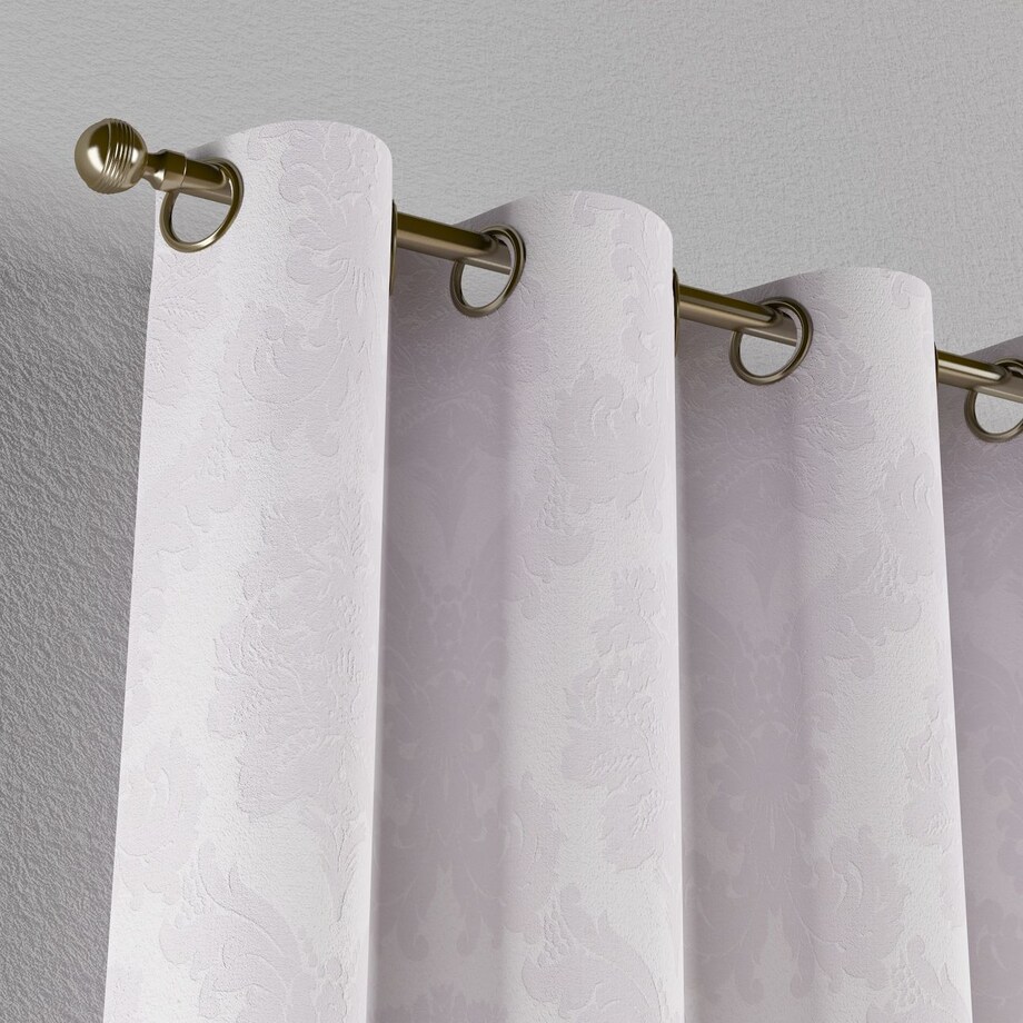 Zasłona na kółkach 1 szt. 130x260 liście akantu na białym tle