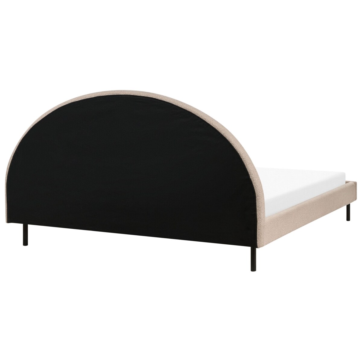 Łóżko boucle 180 x 200 cm beżowe MARGUT