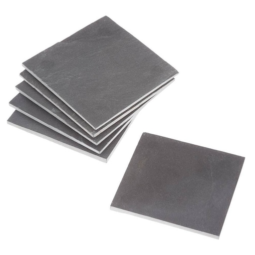 Podkładki pod kubek z łupka, 10 x 10 cm, 6 sztuk