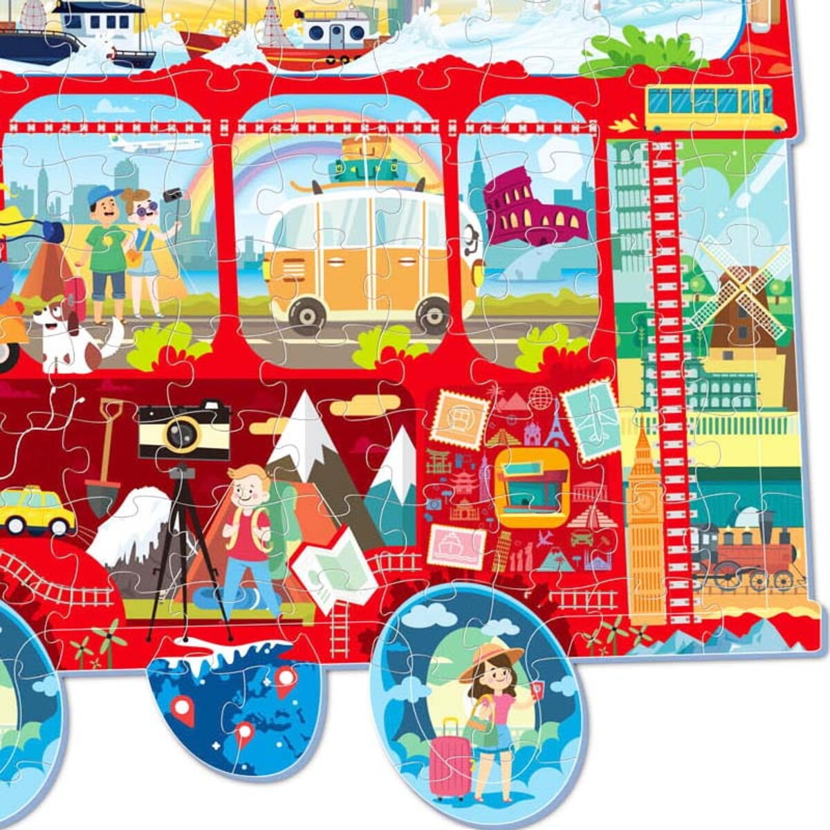 Puzzle edukacyjne - AUTOBUS - 128 el.