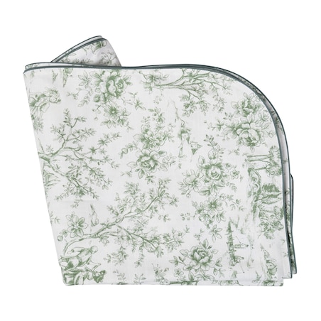 Obrus Toile de Jouy Green okrągły - Średnica ok. ⌀ 210 cm