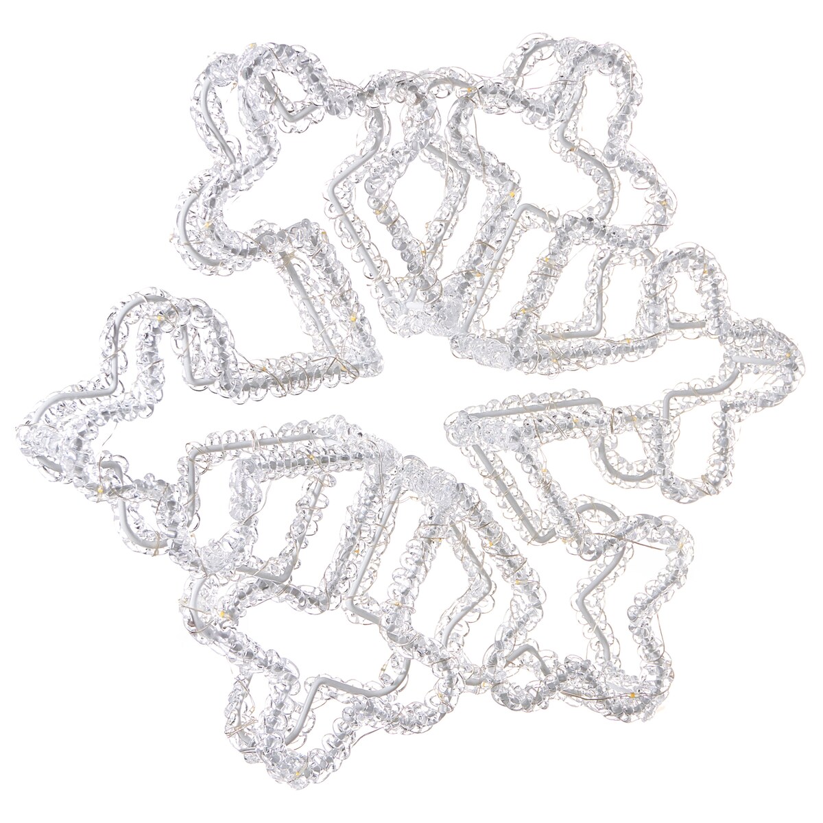 Dekoracja ogrodowa LED SILVERAN Śnieżynka 28 cm Biały