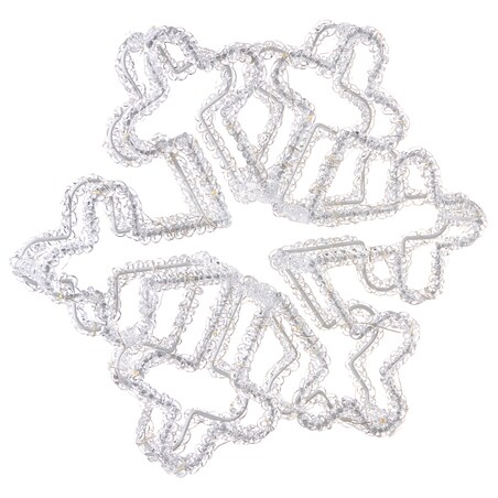 Dekoracja ogrodowa LED SILVERAN Śnieżynka 28 cm Biały