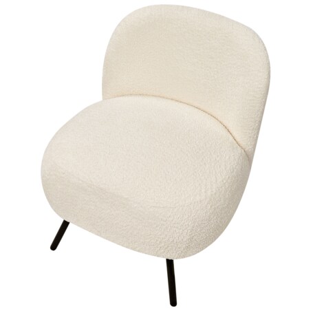 Fotel Boucle Złamana biel KUMLA