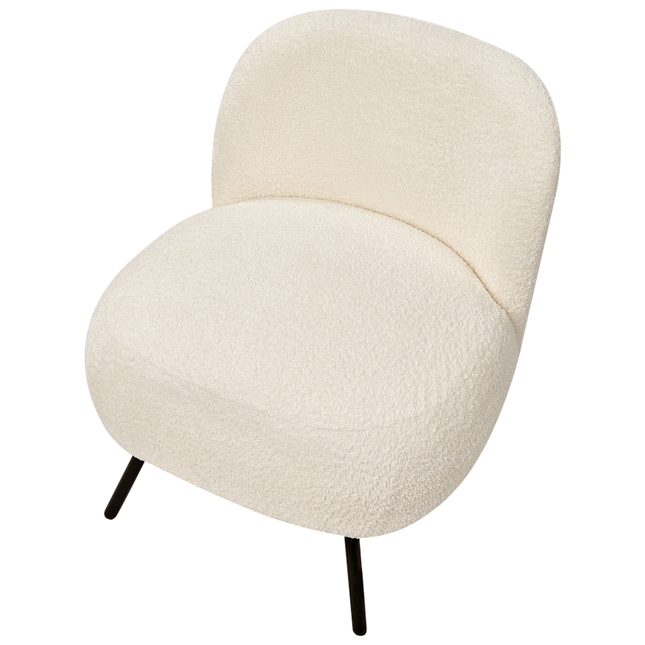 Fotel Boucle Złamana biel KUMLA
