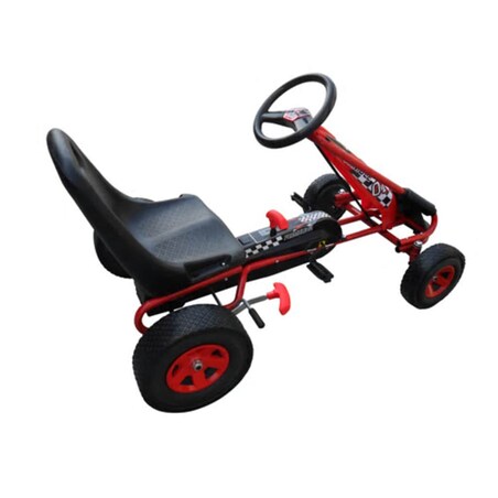vidaXL Gokart dla dzieci, z pedałami, czerwony