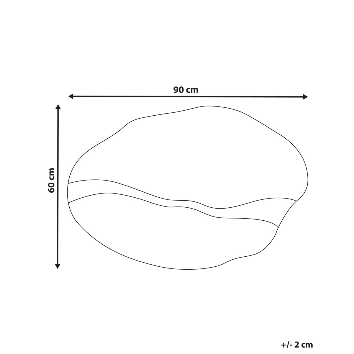 Lustro ścienne 60 x 90 cm złote POIVRES