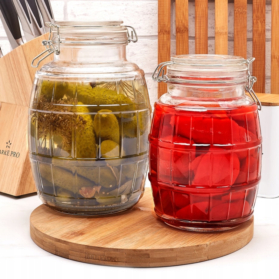 SZKLANY SŁOIK WEK beczka na ogórki soki owoce 2,8