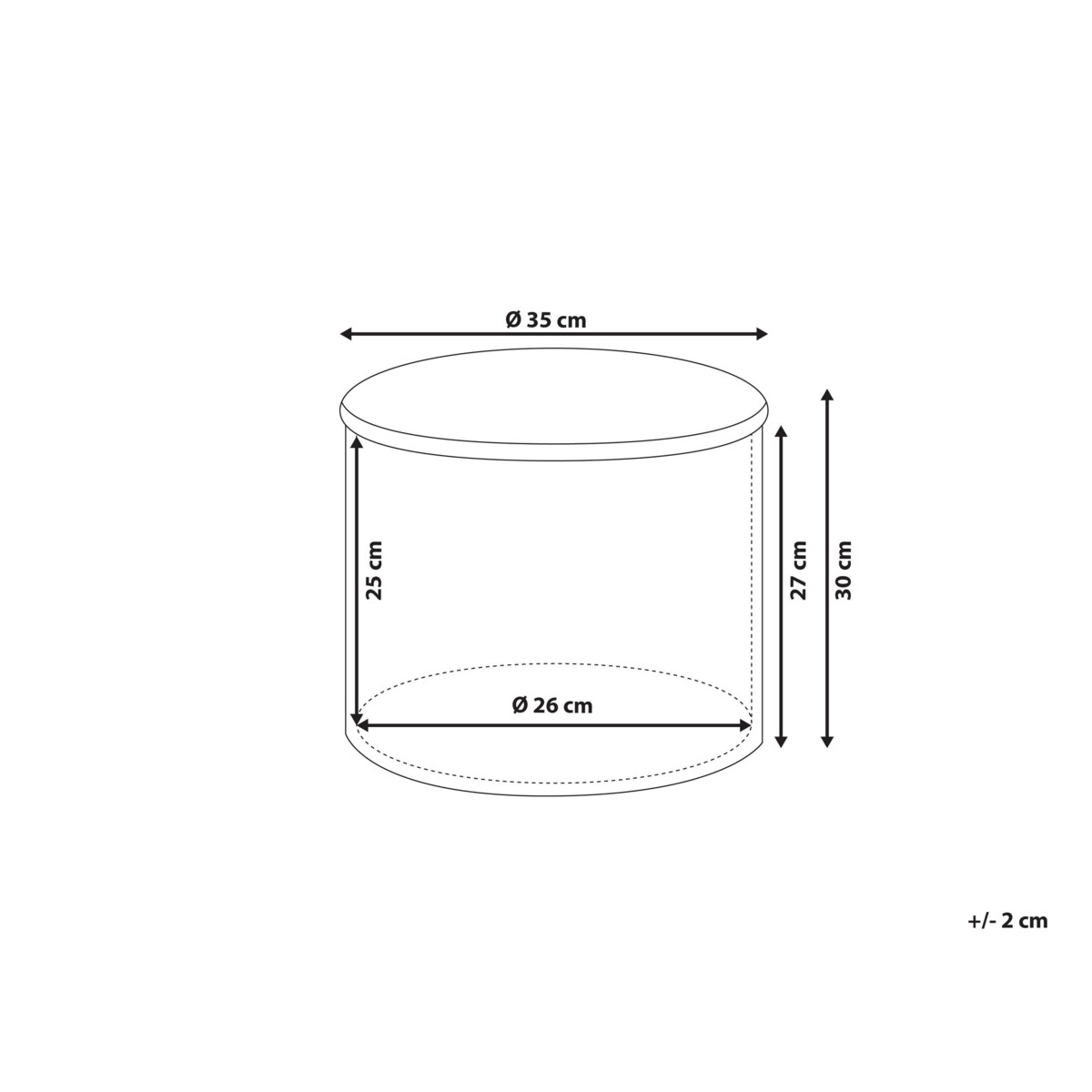 Puf ze schowkiem ⌀ 35 cm zielono-biały TUNICA