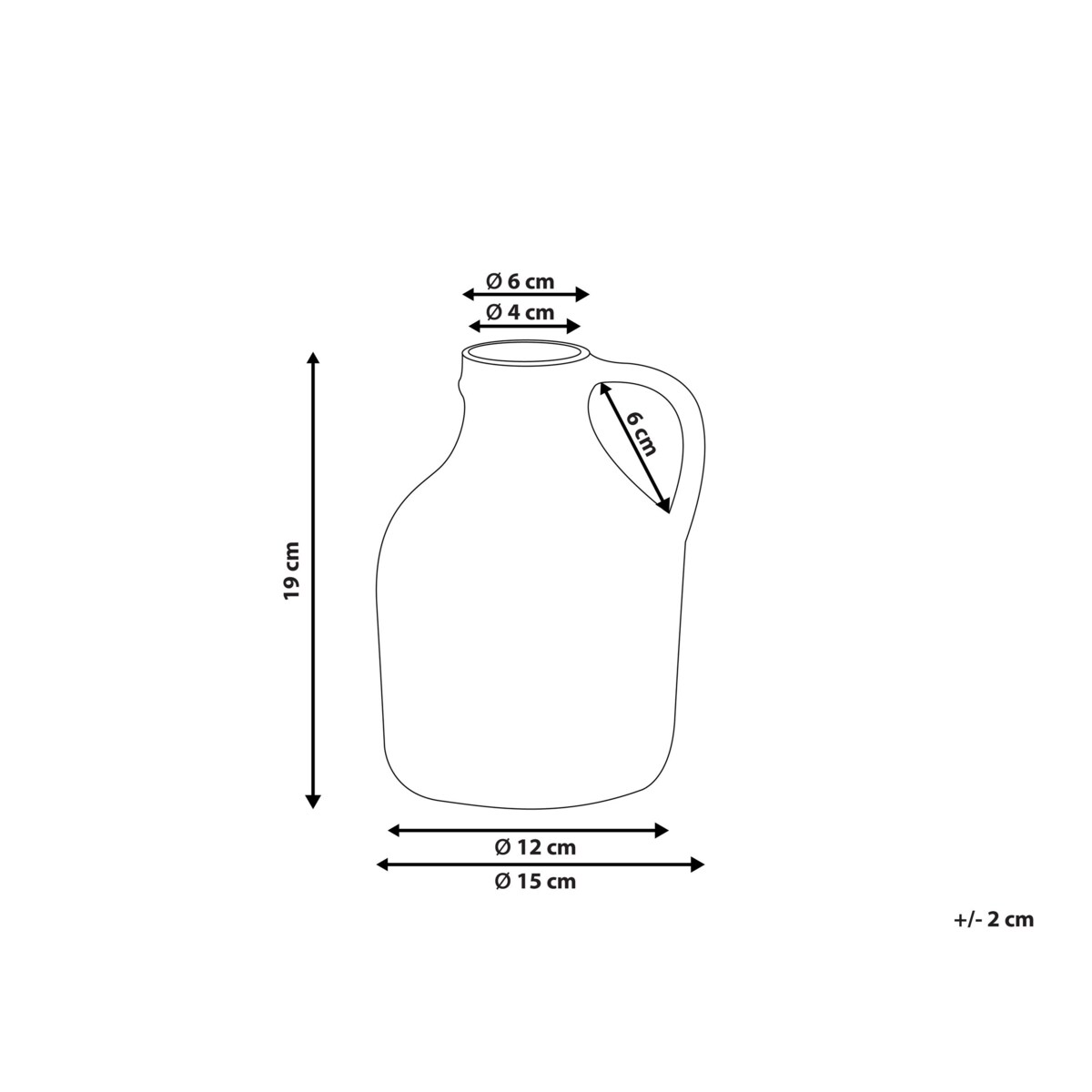 Wazon na kwiaty ceramiczny biały AGRINION
