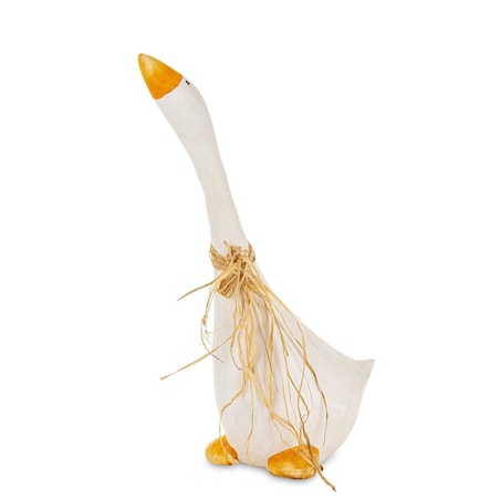 Dekoracja - biała gąska 51x32x17 cm ANSERO mała