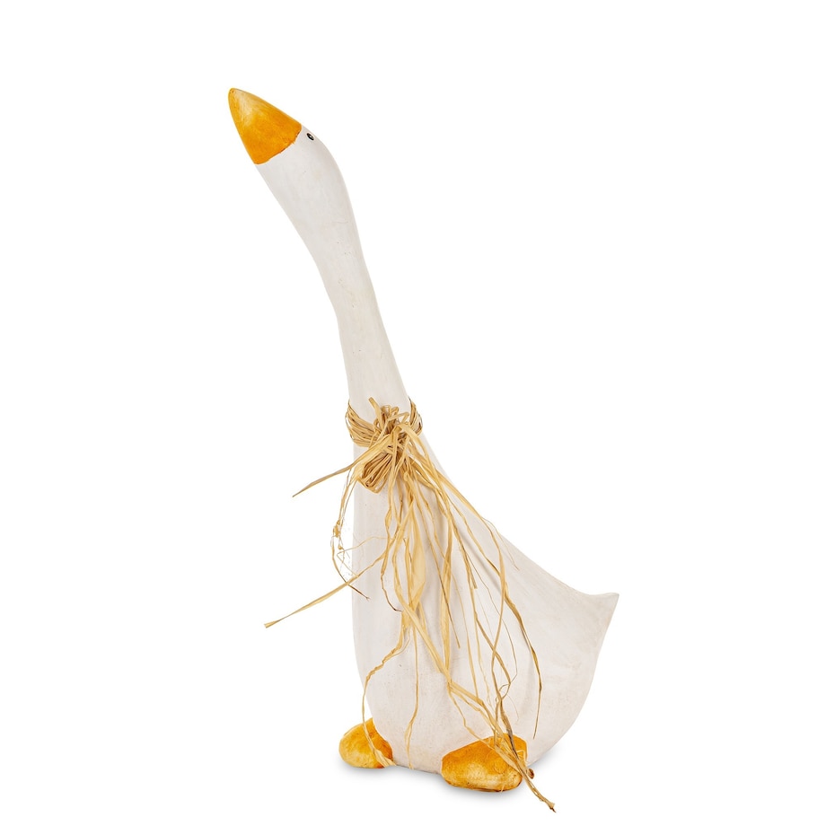 Dekoracja - biała gąska 51x32x17 cm ANSERO mała