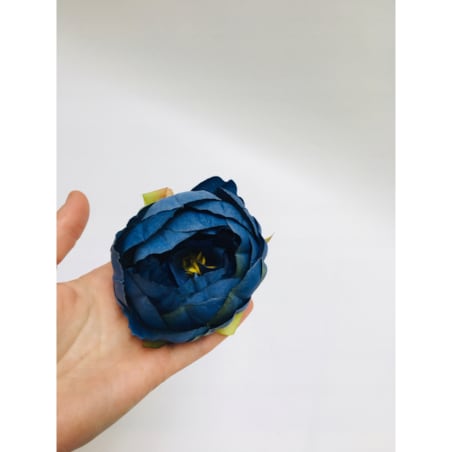 KWIATY sztuczne piwonia niebieska główka wyrobowa do stroika kompozycji