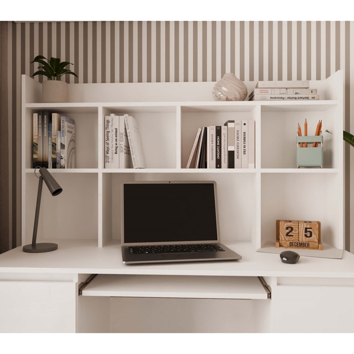 Nadstawka do Biurka 130 cm BIAŁA Regał Na Książki Dokumenty