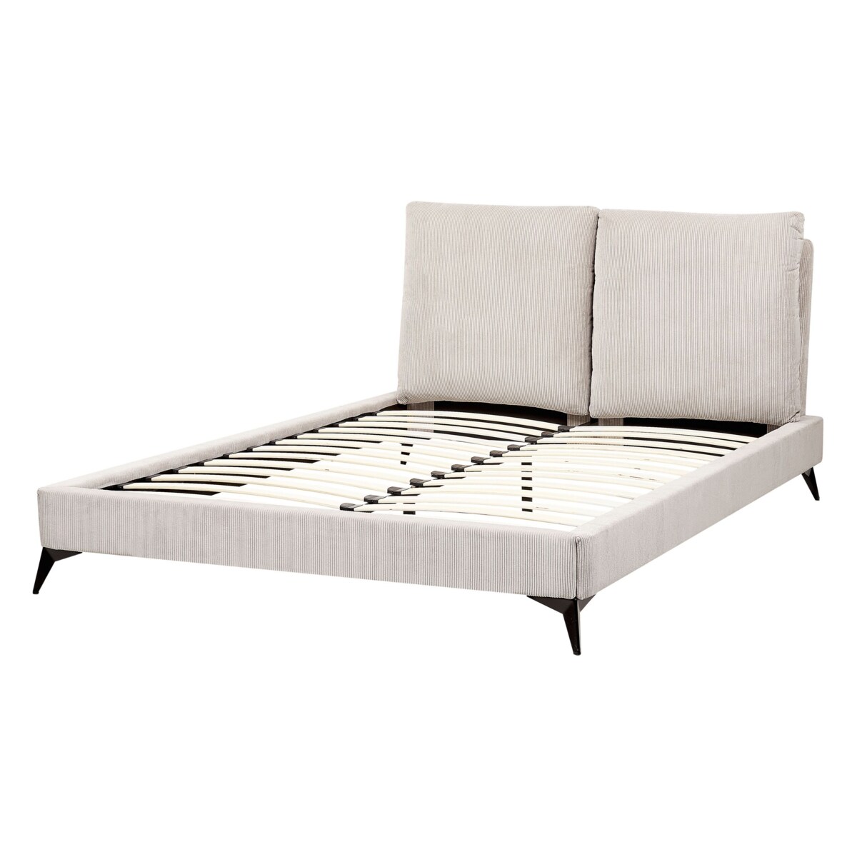 Łóżko sztruksowe140 x 200 cm jasnobeżowe MELLE