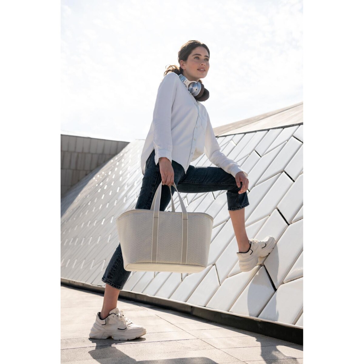 Torba COOLERBAG, herringbone sand