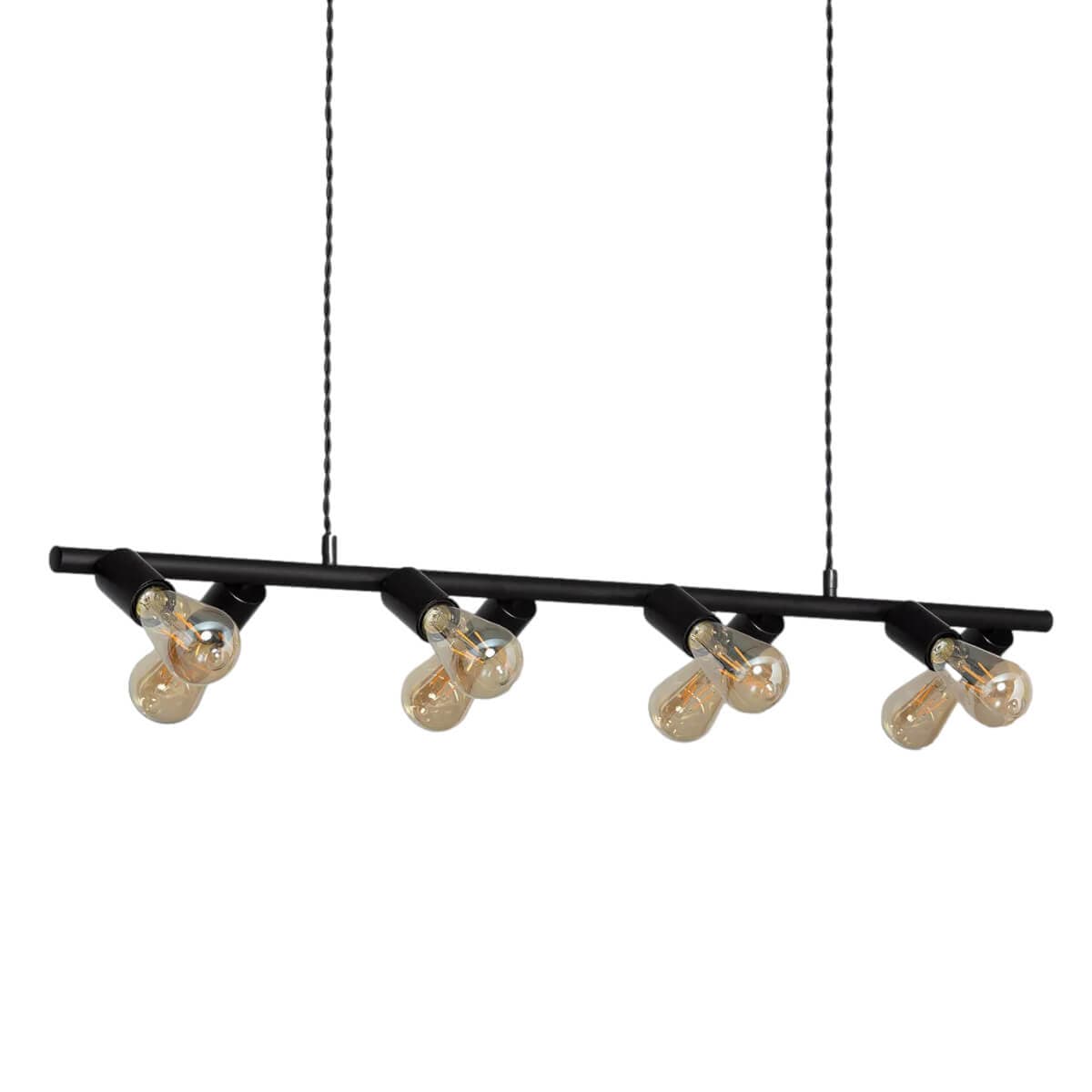 Kuchenna lampa wisząca Retro ABR-RRN-8XE27 Abruzzo metal szkło czarny