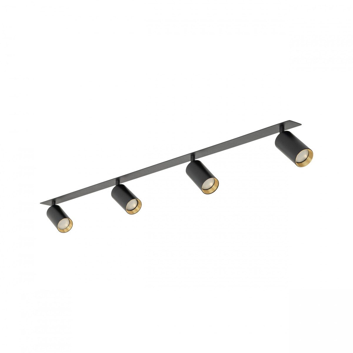 Lampa podtynkowa spot 4x GU10 AMIS BLACK 10809 TK Lighting czarno-złota ruchome reflektory sufitowe