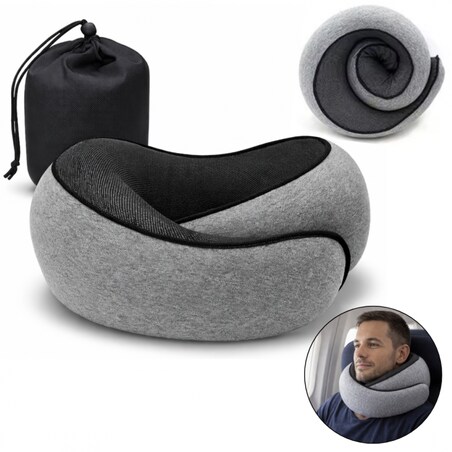 Poduszka podróżna pod szyję, kark, ortopedyczna, termoplastyczna, litera U PDS25