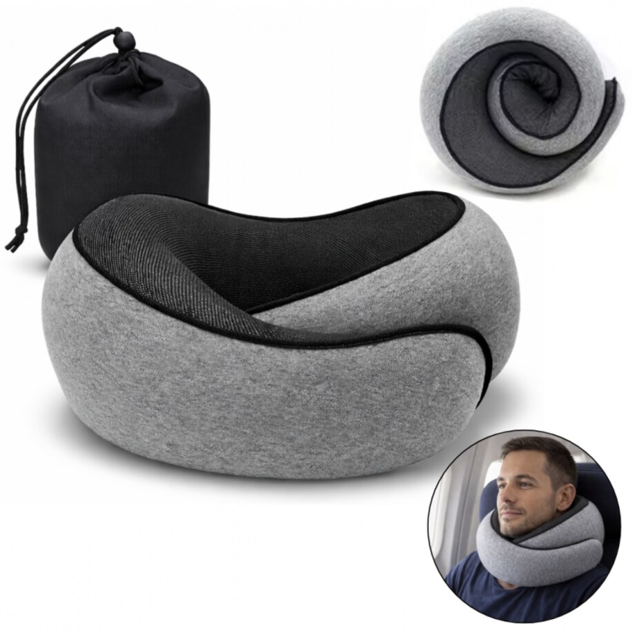 Poduszka podróżna pod szyję, kark, ortopedyczna, termoplastyczna, litera U PDS25