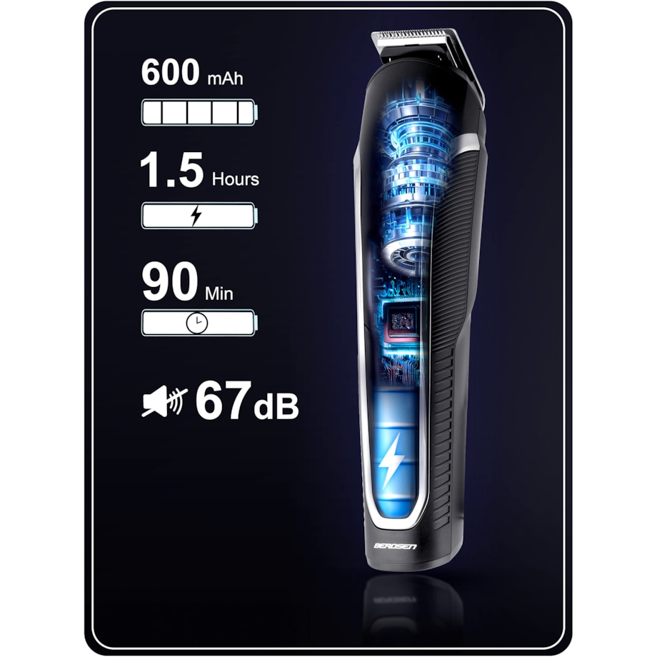 Trymer maszynka do włosów golarka do brody 6w1 Berdsen