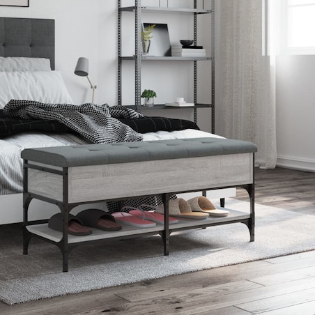 vidaXL Ławka na buty, szary dąb sonoma, 102x42x45 cm