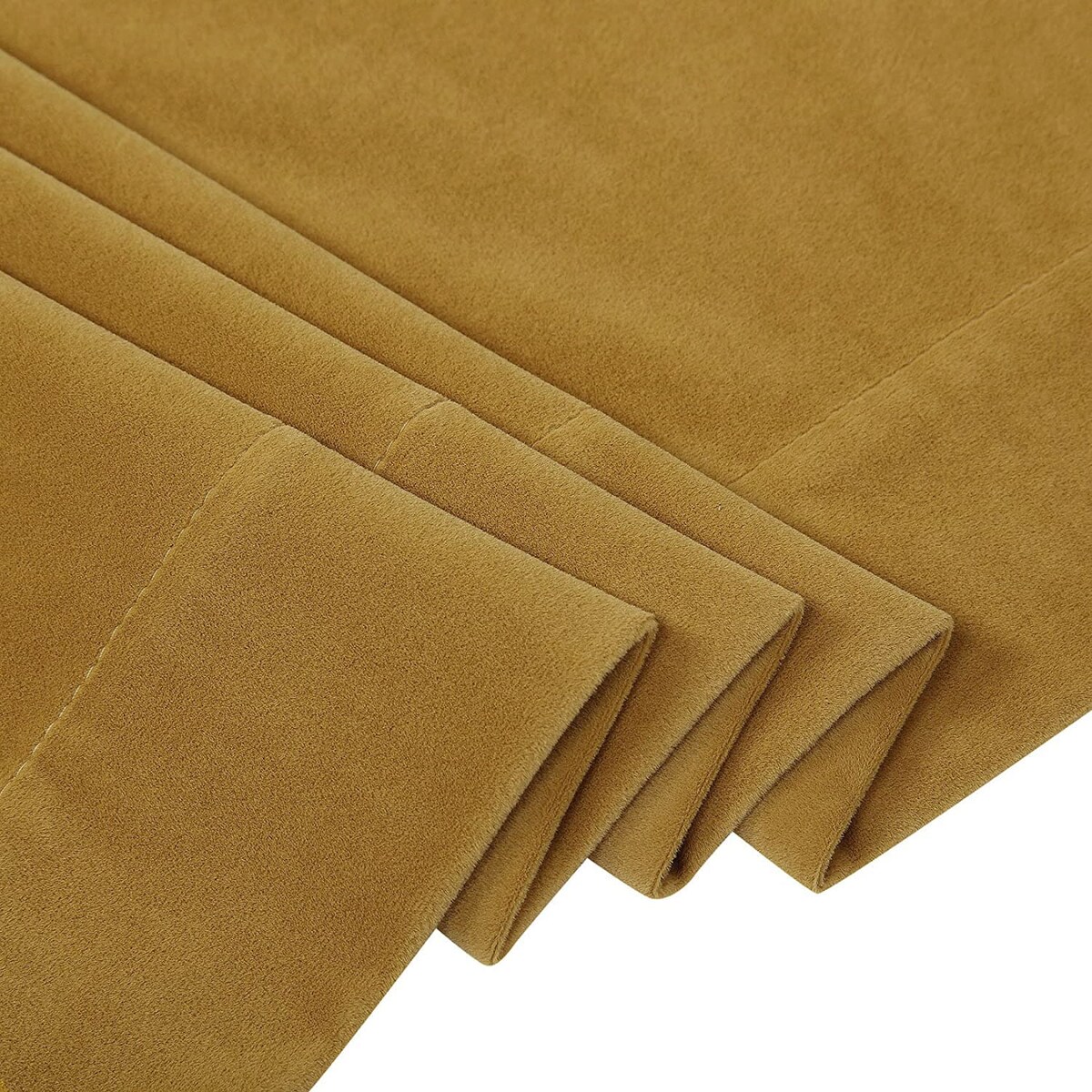 Zasłony gotowe na taśmie welurowe 140x270 musztardowe żółte