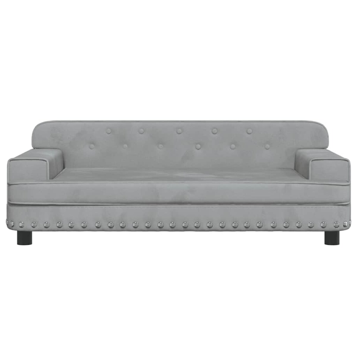 vidaXL Sofa dla dzieci, jasnoszara, 90x53x30 cm, aksamit