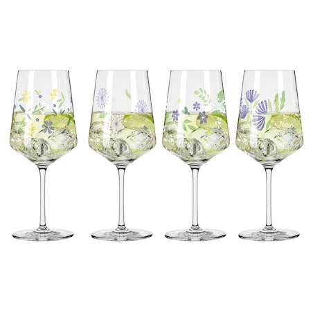 Ritzenhoff Zestaw 4 szt. kieliszków do aperitif Sommertau Hugo ilustrator S.Eikler E.Sprenger-Pieper T. Kuhlmann