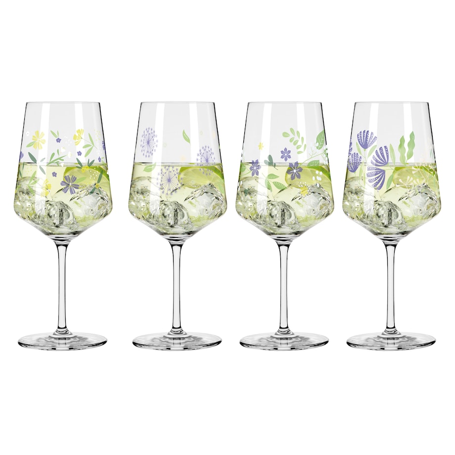 Ritzenhoff Zestaw 4 szt. kieliszków do aperitif Sommertau Hugo ilustrator S.Eikler E.Sprenger-Pieper T. Kuhlmann