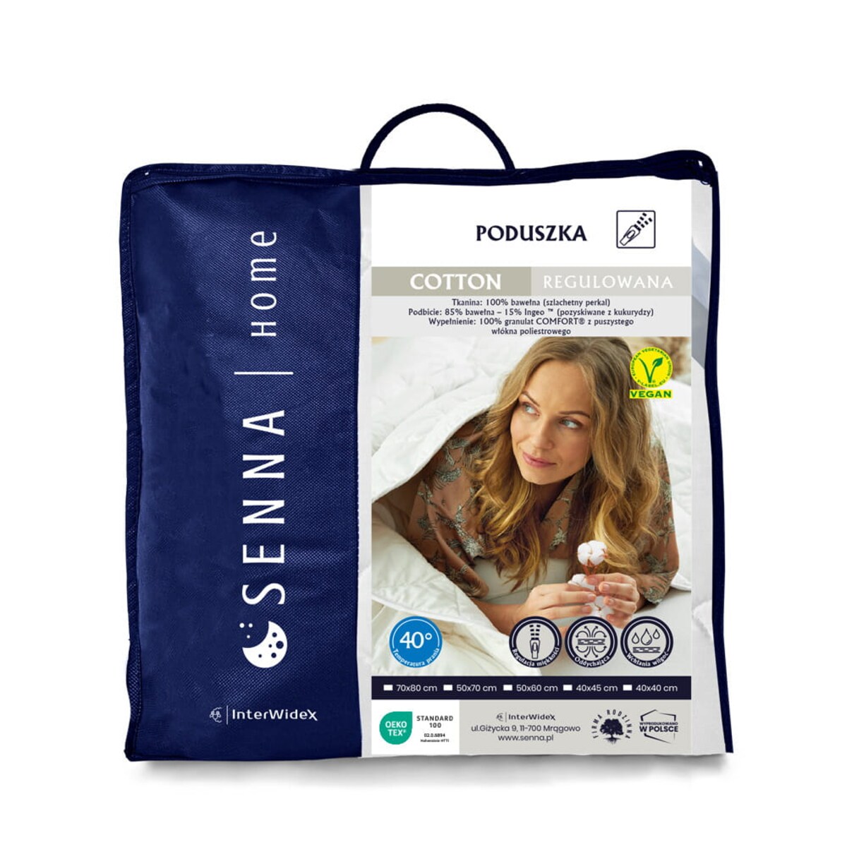 Poduszka regulowana 40x40 COTTON Senna Home