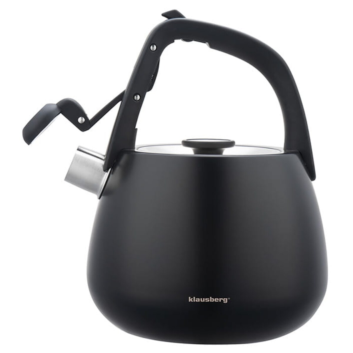 Czajnik stalowy na gaz 2.5L indukcja czarny matowy KLAUSBERG