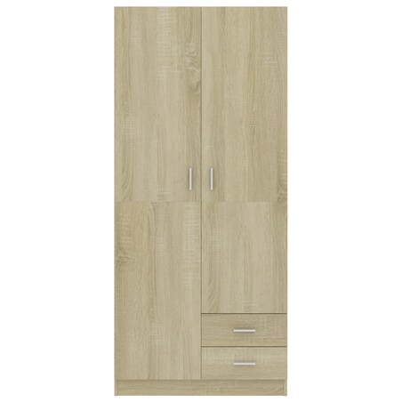 vidaXL Szafa, kolor dąb sonoma, 80x52x180 cm, materiał drewnopochodny