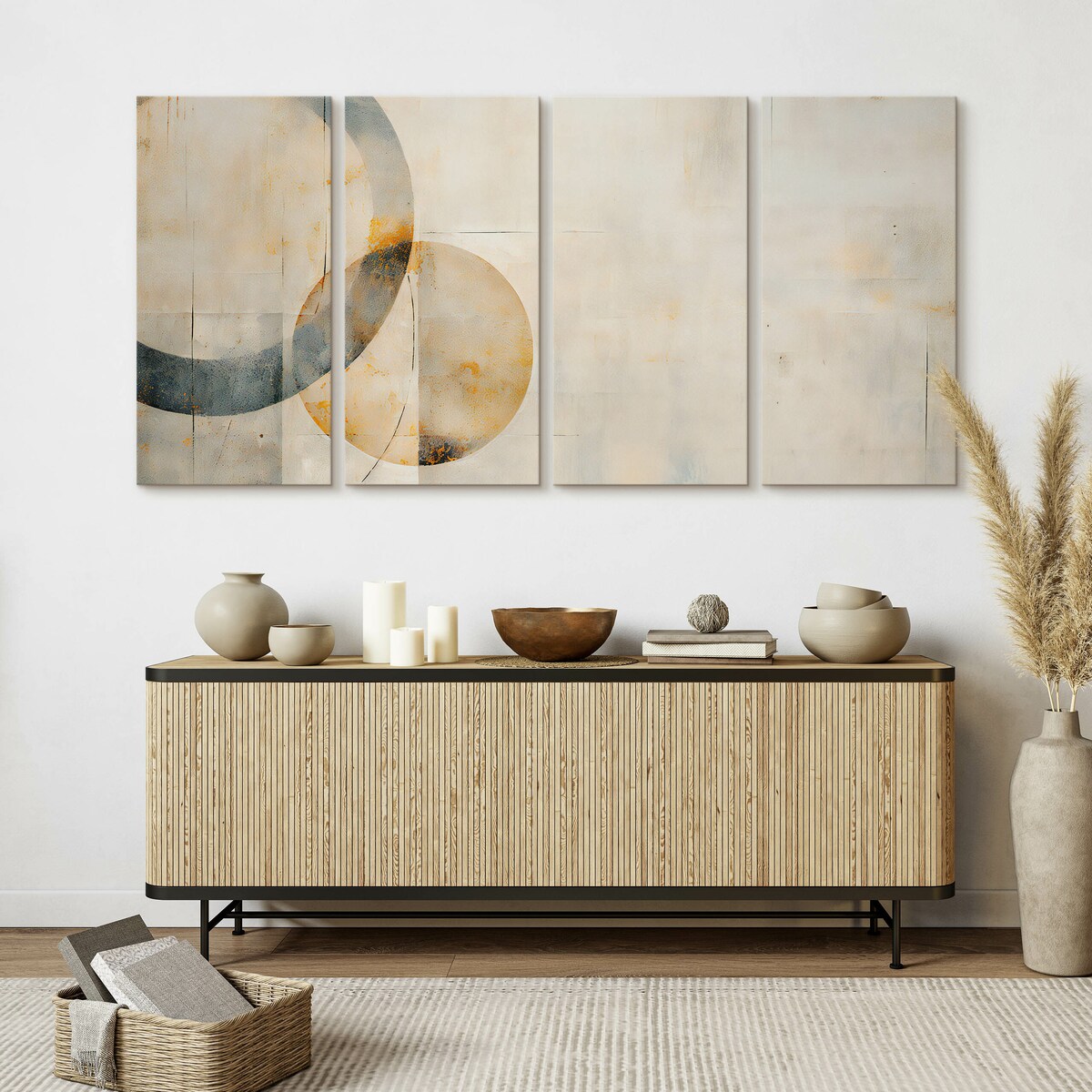 Obraz na płótnie Malowane kręgi 120x60cm