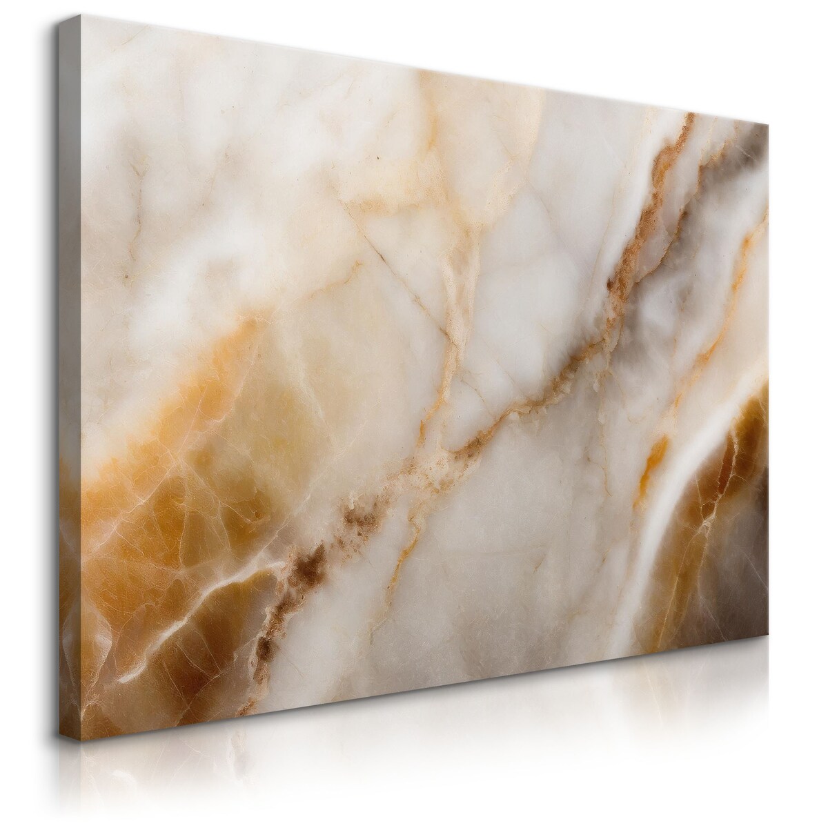 OBRAZ DO SYPIALNI BEŻOWY MARMUR STYL GLAMOUR ABSTRAKCJA 120x80cm