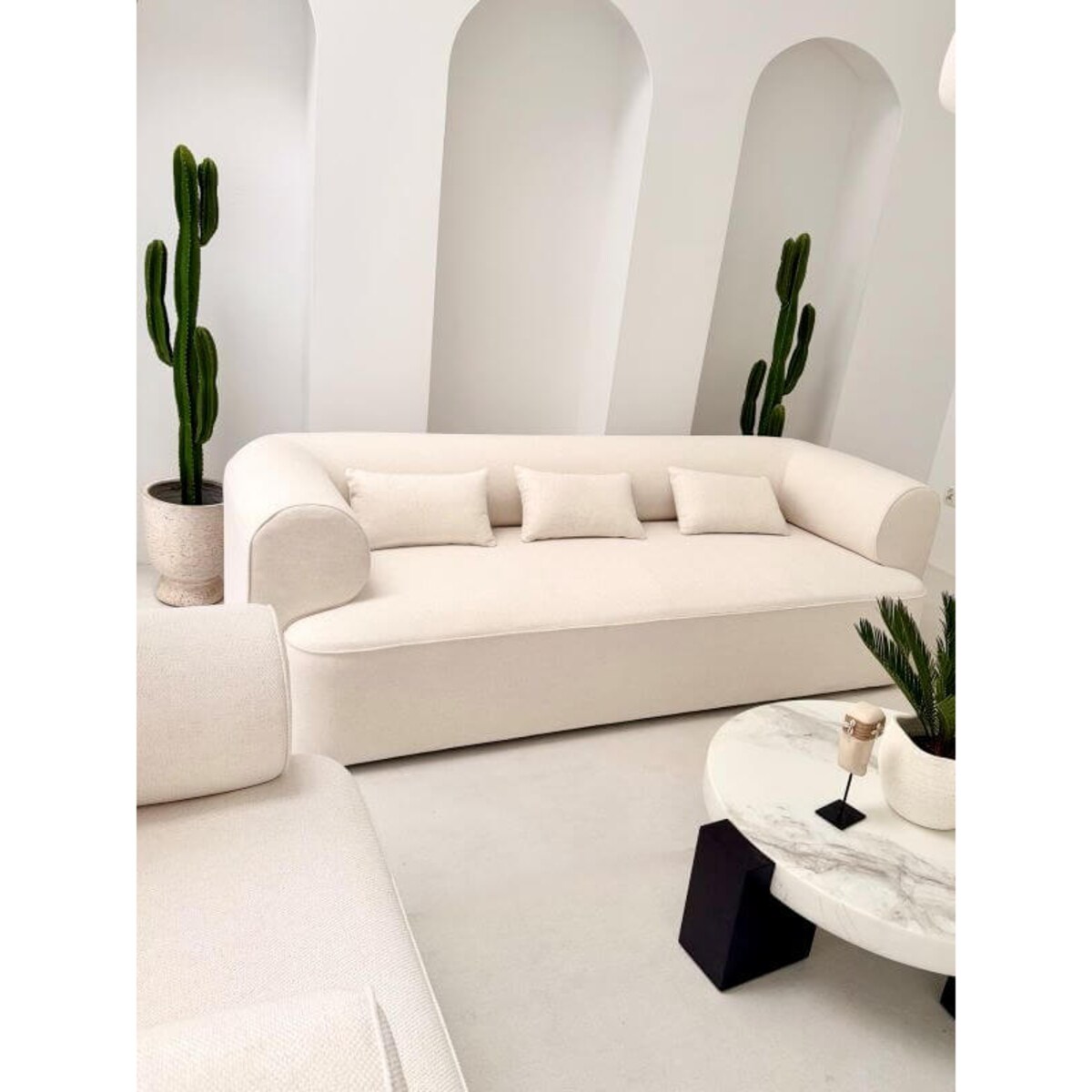 ZESTAW WYPOCZYNKOWY BELAGIO BEŻ SOFA 3-OSOBOWĄ I 2 FOTELE