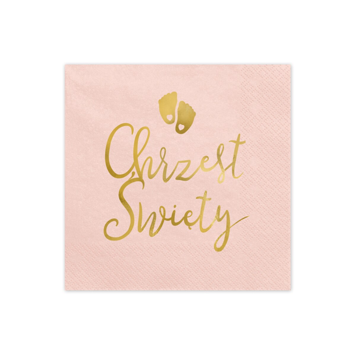 Serwetki Chrzest Święty, 33x33 cm, jasny różowy (1 op. / 12 szt.)