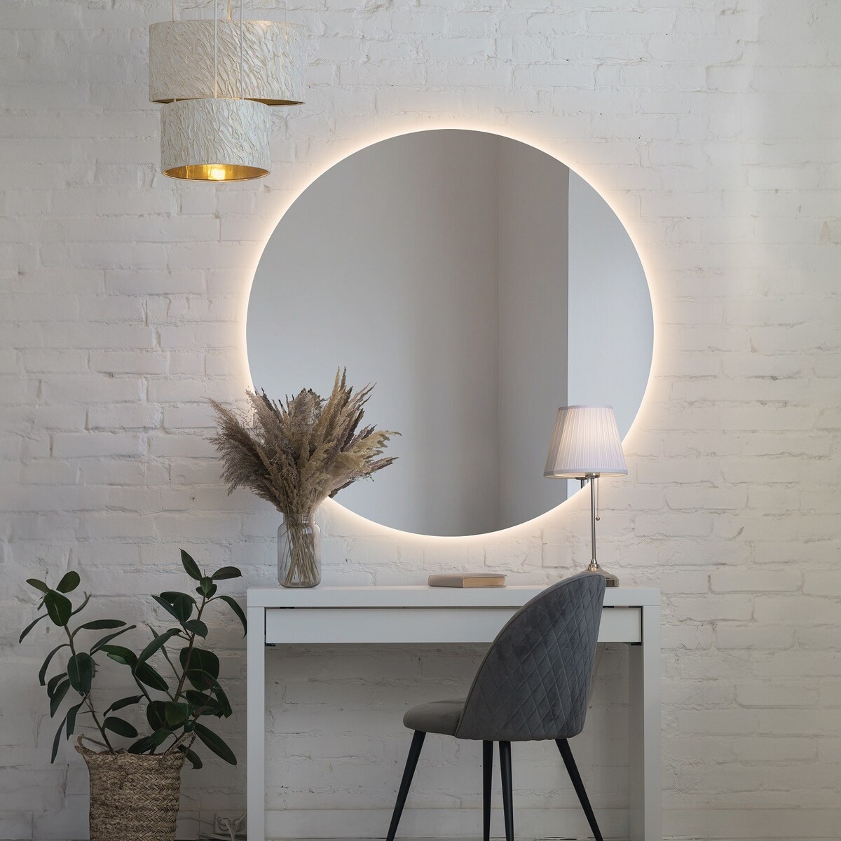 Lustro łazienkowe okrągłe z podświetleniem - KOŁO LED