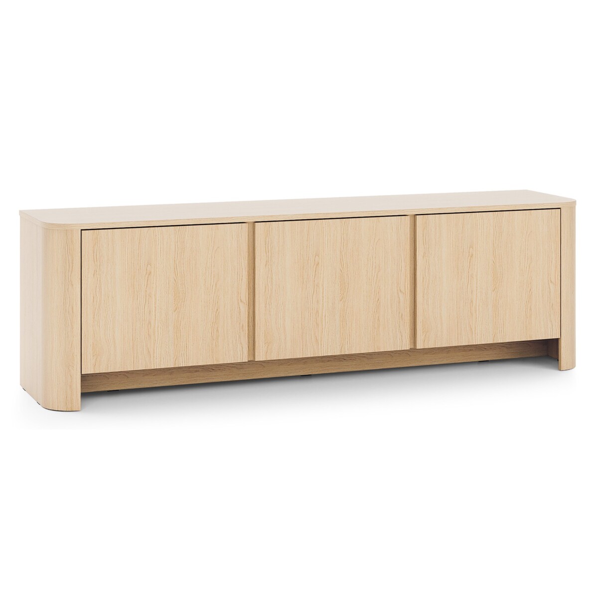 Szafka RTV BALI trzydrzwiowa o zaokrąglonych kształtach Dąb Vincenza