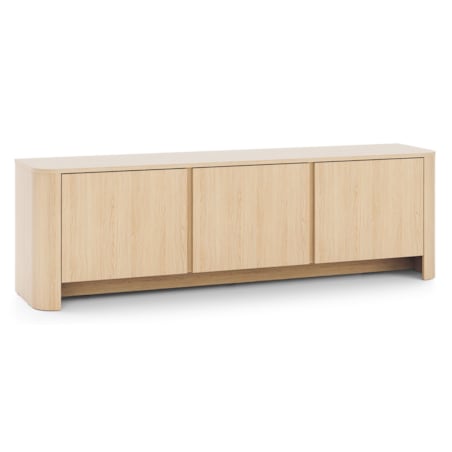 Szafka RTV BALI trzydrzwiowa o zaokrąglonych kształtach Dąb Vincenza
