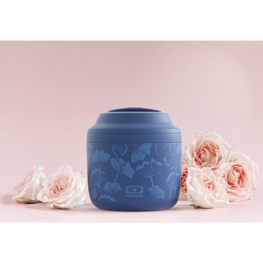 Termos obiadowy Graphic Ginko granatowy Element New, 550 ml, Monbento