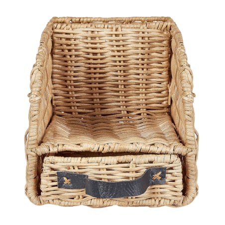 Organizer na dokumenty z szufladą rattanowy jasny MALPELO