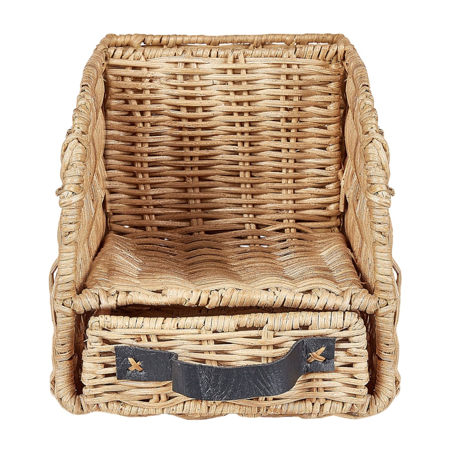 Organizer na dokumenty z szufladą rattanowy jasny MALPELO